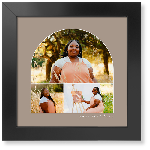 Arched Collage Art Print, -Black-Brown-Signature Card Stock-12x12