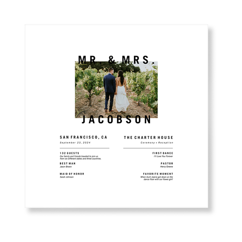 Modern and Minimal Moments Art Print, -No Frame-White-Signature Card Stock-12x12