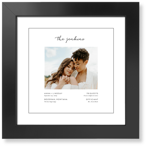 Wedding Moments Art Print, -Black-White-Signature Card Stock-12x12