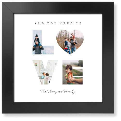 Love Art Print, Black, Signature Card Stock, 12x12white