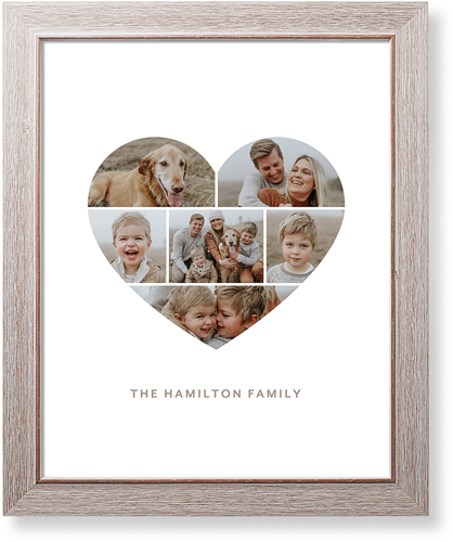 Filled Heart Art Print, Rustic, Signature Card Stock, 16x20, White