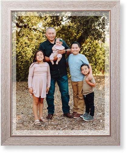 Transparent Border Portrait Art Print, Rustic, Signature Card Stock, 16x20, White