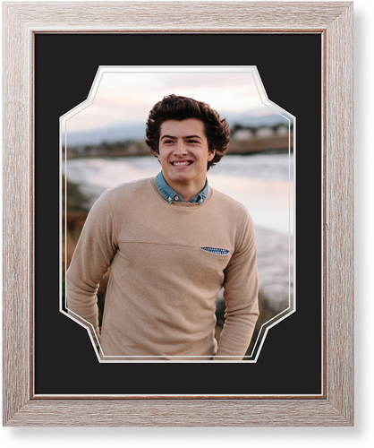 Unique Shape Art Print, Rustic, Signature Card Stock, 16x20, Gray, charcoal