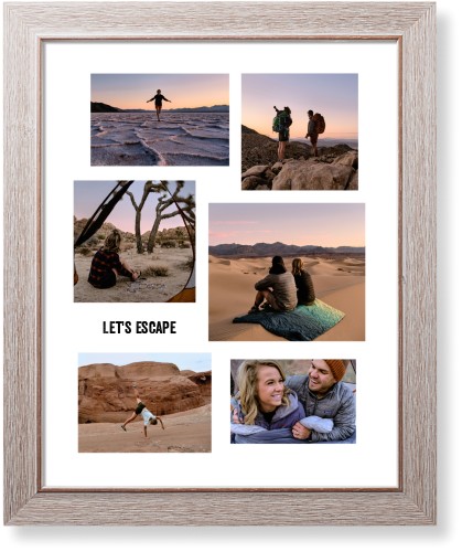 Modern Collage Of Six Art Print, Rustic, Signature Card Stock, 16x20, White, white