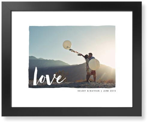 Love Script Art Print, Black, Signature Card Stock, 16x20, White, white
