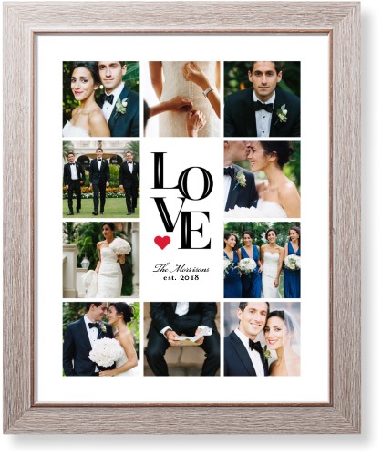 Stacked Love Art Print, Rustic, Signature Card Stock, 16x20, White