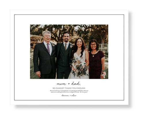 Wedding Gratitude Art Print, -No Frame-White-Signature Card Stock-16x20