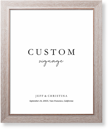 Custom Wedding Signage Art Print, -Rustic-Multicolor-Signature Card Stock-16x20
