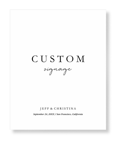 Custom Wedding Signage Art Print, No Frame, Signature Card Stock, 16x20multi