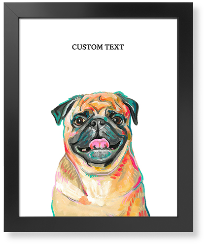 Pug Custom Text Art Print