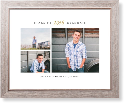 White Art Print Gift For Grad