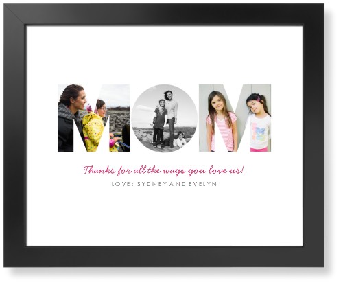 Mom Art Print, Black, Signature Card Stock, 16x20white