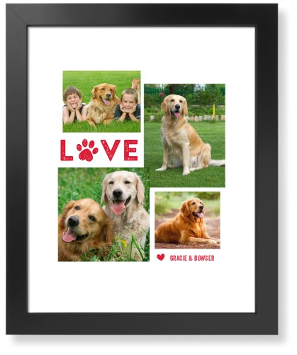 Pet Love Art Print, -Black-White-Signature Card Stock-16x20