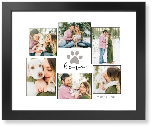 Rustic Paw Collage Art Print, Black, Signature Card Stock, 16x20black