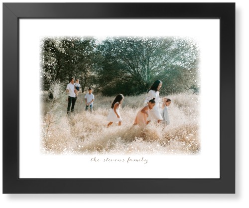 Bokeh Border Art Print, -Black-White-Signature Card Stock-16x20