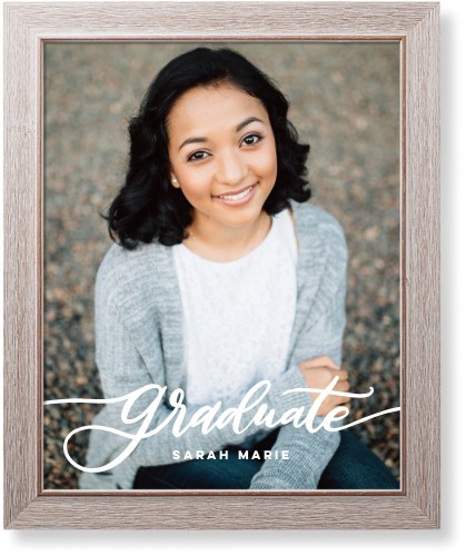 Graduation Script Art Print, Rustic, Signature Card Stock, 16x20white