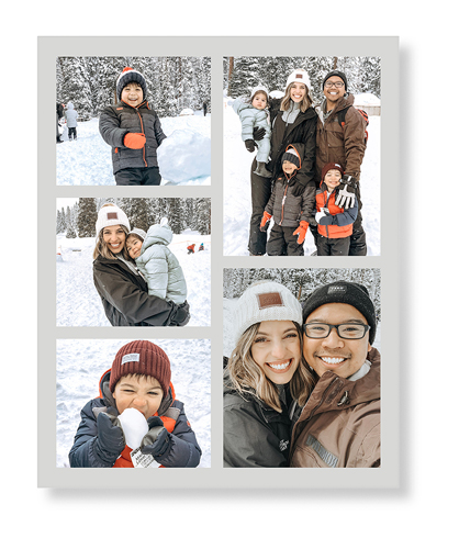 Gallery of Five Portrait Art Print, -No Frame-Multicolor-Signature Card Stock-16x20