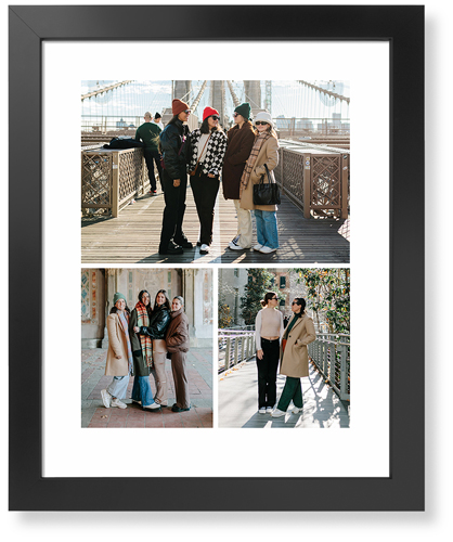 Gallery of Three Portrait Art Print, -Black-Multicolor-Signature Card Stock-16x20