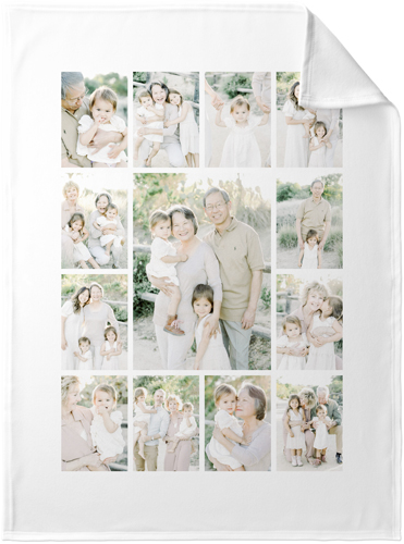 Photo Gallery Border Portrait Fleece Photo Blanket, Fleece, 30x40, Multicolor