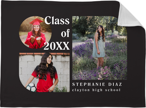 Graduation Arches Fleece Photo Blanket, Fleece, 30x40, Gray, charcoal