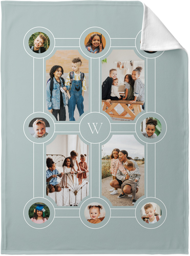 Vintage Family Tree Fleece Photo Blanket, Fleece, 30x40, Blue, cedar