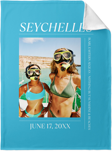 Editorial Snapshot Fleece Photo Blanket, Fleece, 30x40, Blue, pool