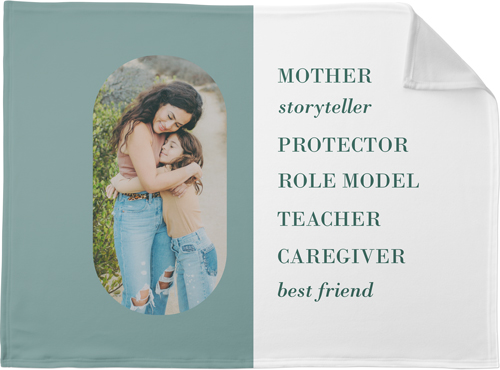 Traits of the Best Fleece Photo Blanket, Fleece, 30x40, Blue, cedar