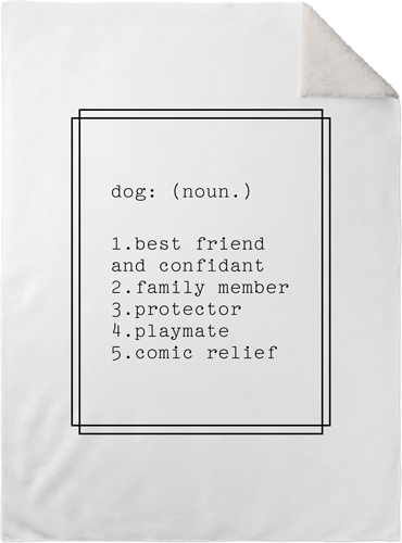 Simply Chic Definition Fleece Photo Blanket, Sherpa, 30x40, White, white