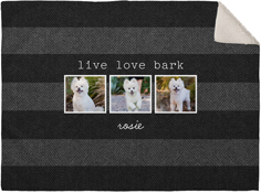 simply chic live love bark fleece photo blanket