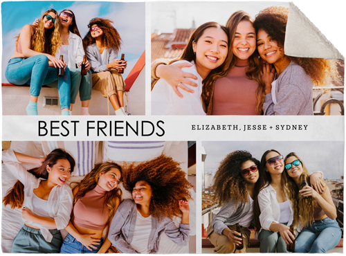 Text Gallery of Four Fleece Photo Blanket, Sherpa, 30x40, Multicolor, multi