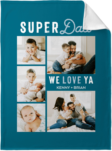 Super Dad Script Fleece Photo Blanket by Shutterfly Shutterfly