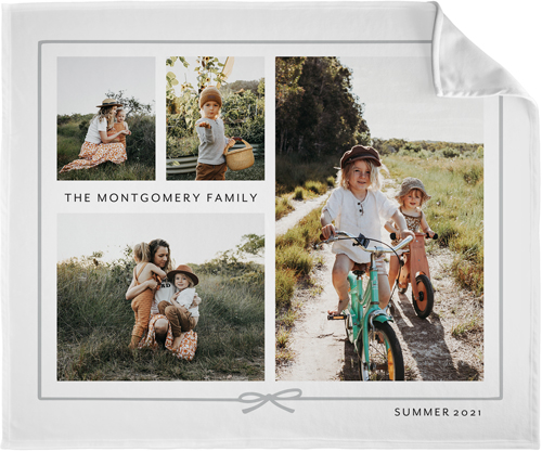 Cute Grey Fleece Blanket