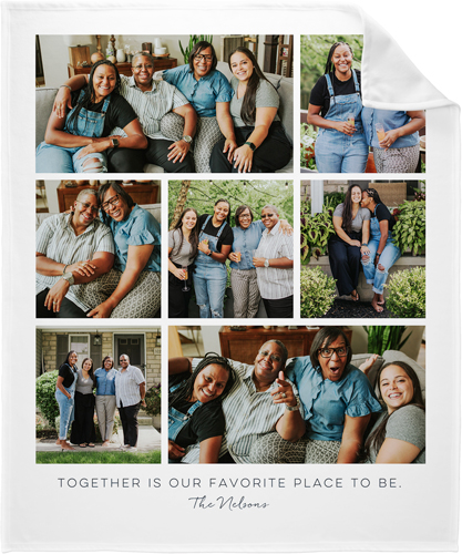 Gallery Of Seven Text Fleece Photo Blanket, Fleece, 50x60, Multicolor, multi