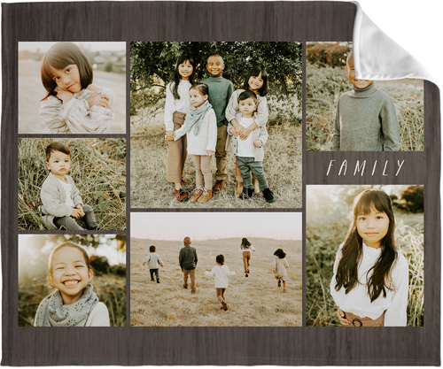 Picture Gallery Collage of Seven Fleece Photo Blanket by