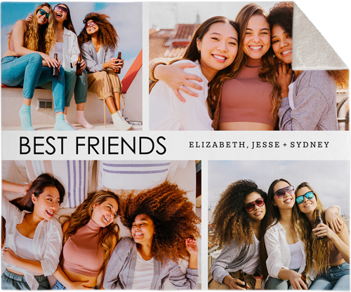 Text Gallery of Four Fleece Photo Blanket, Sherpa, 50x60, Multicolor, multi