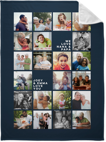 Grid Gallery Of Twenty Two Fleece Photo Blanket by Shutterfly Shutterfly