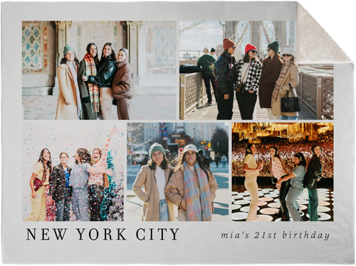 Landscape Gallery Of Five Fleece Photo Blanket, Sherpa, 60x80, Multicolor, multi