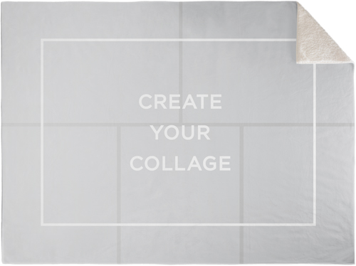 Create a Collage Landscape Fleece Photo Blanket, Sherpa, 60x80, Multicolor, multi