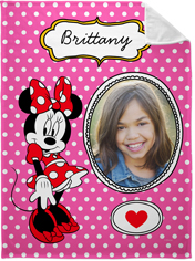 minnie mouse personalized blanket