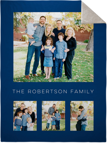 Gallery of Four Vertical Fleece Photo Blanket, Sherpa, 60x80, Multicolor, multi