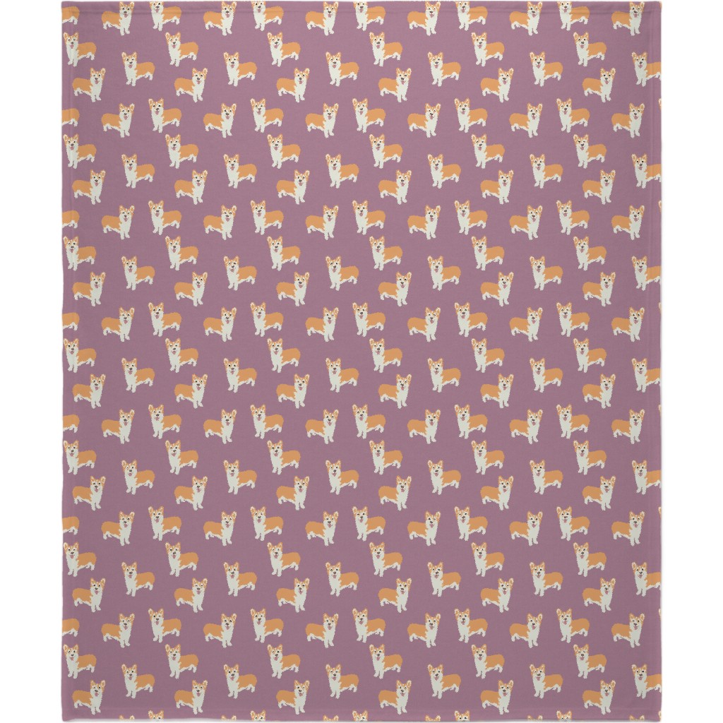 Corgi Blanket, Fleece, 50x60, Purple, Koala