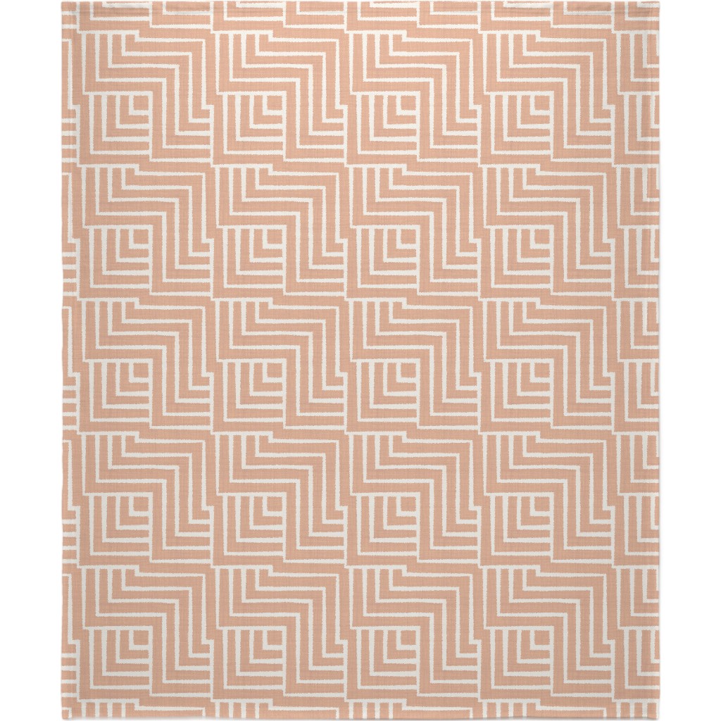 Square Angles - Pink Blanket, Fleece, 50x60, Pink, Bright Pink