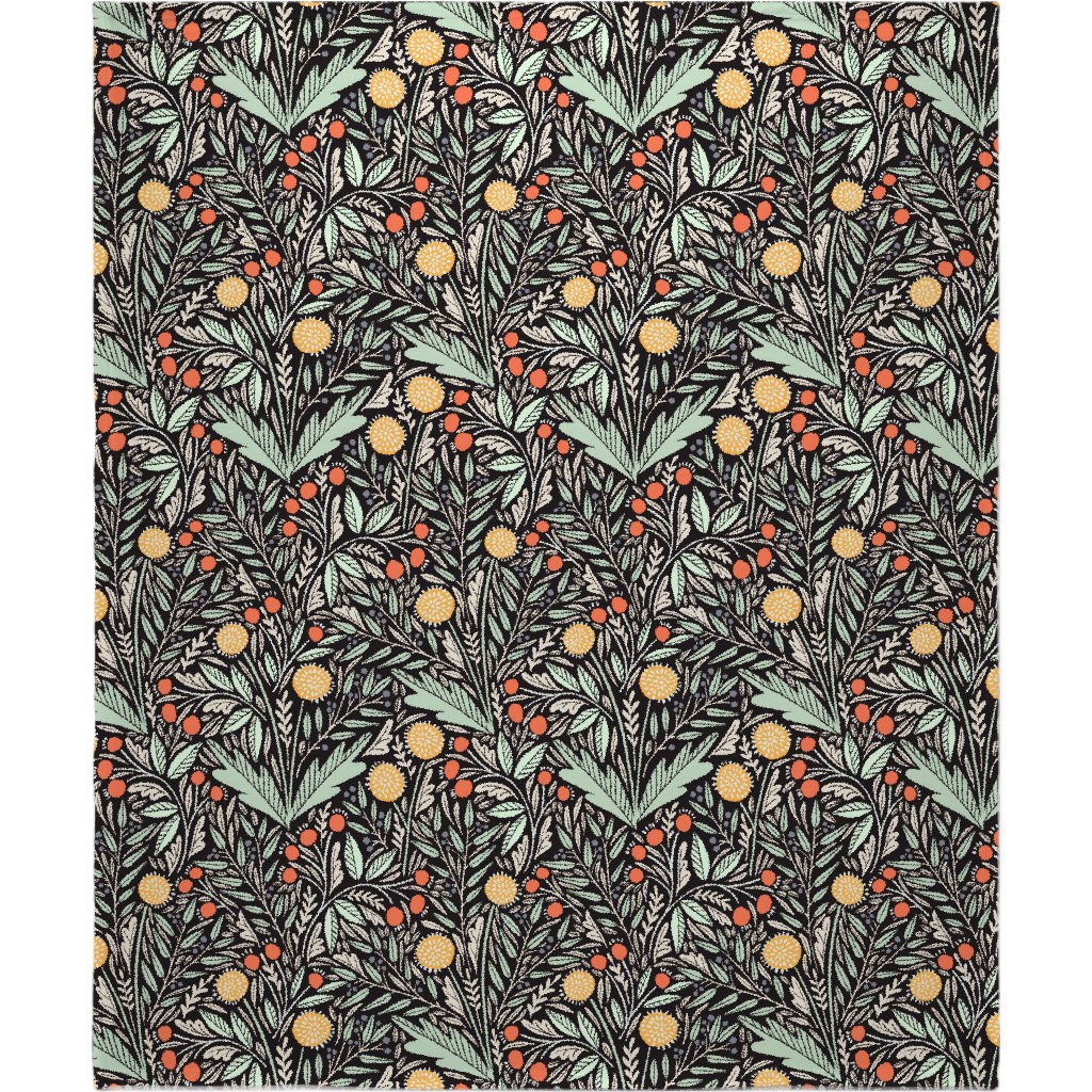Astrid - Dark Blanket, Fleece, 50x60, Multicolor