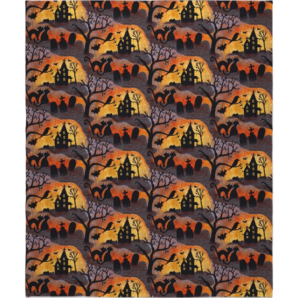 Spooky Halloween Haunts Blanket, Fleece, 50x60, Multicolor, Sedona