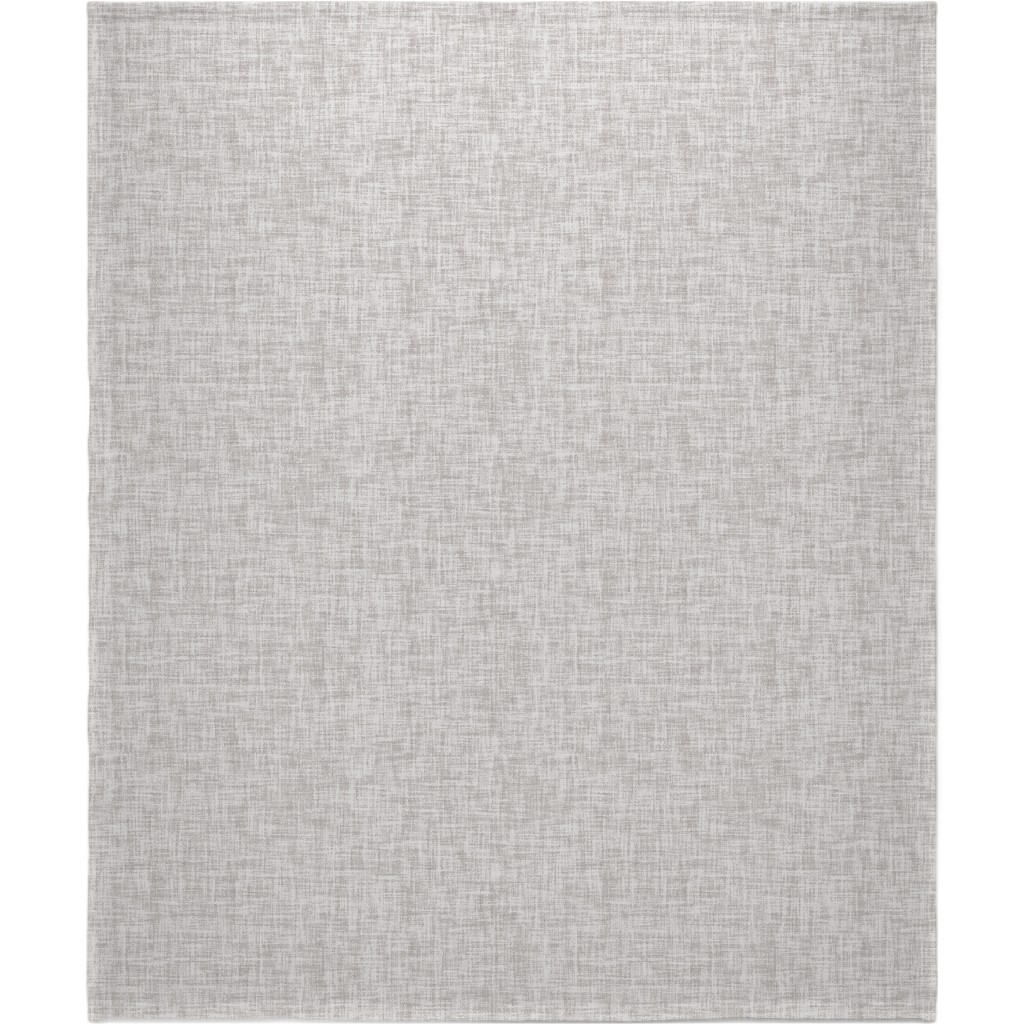 Vintage Linen Blanket, Fleece, 50x60, Gray, Smoke
