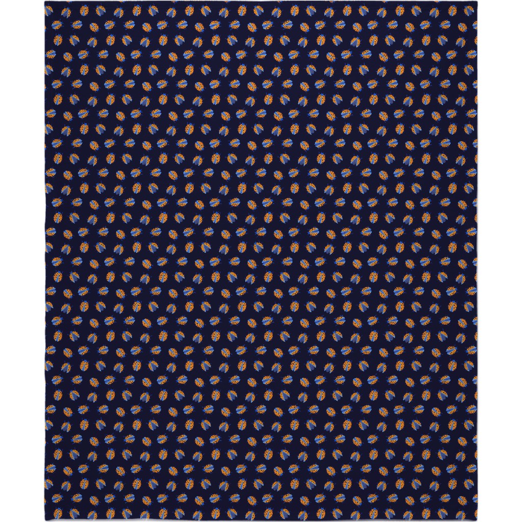 Classic Ladybugs Blanket, Fleece, 50x60, Blue