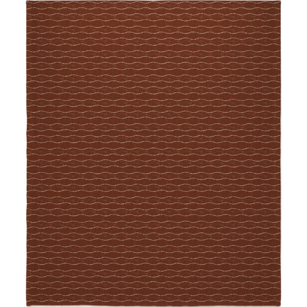 Heart Wave - Rust Blanket, Fleece, 50x60, Brown, Brown