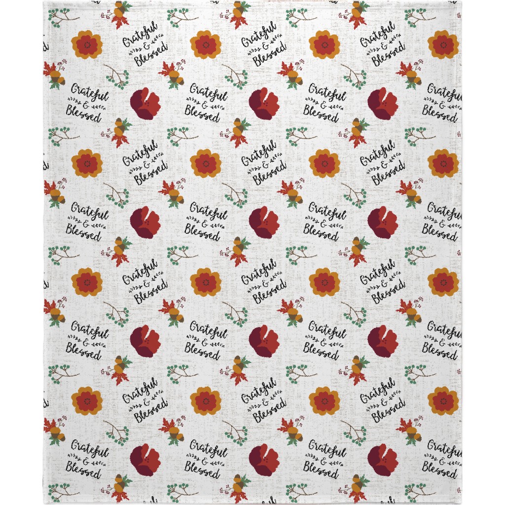 Grateful and Blessed - Multi Blanket, Fleece, 50x60, Multicolor
