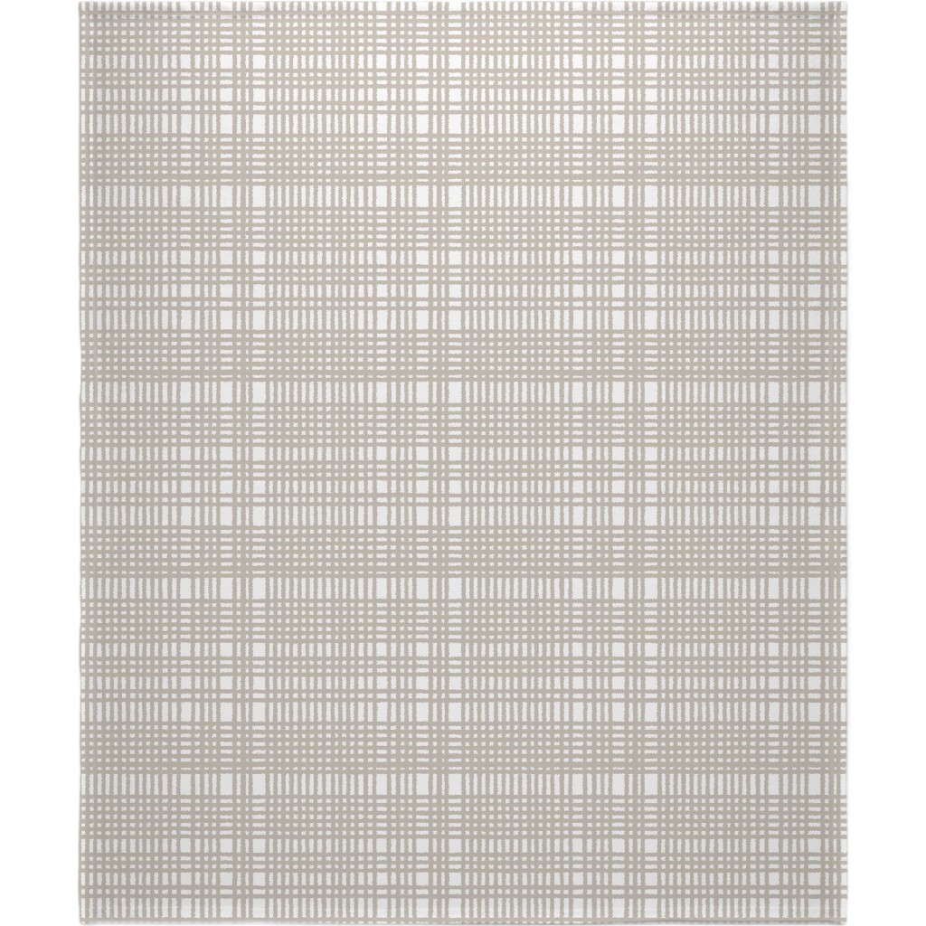 Loose Weave Blanket, Fleece, 50x60, Gray, Wheat