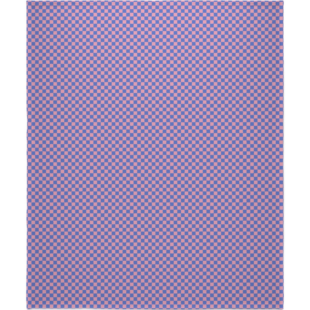 Fun Checkers - Pink and Purple Blanket, Fleece, 50x60, Pink, Bright Pink